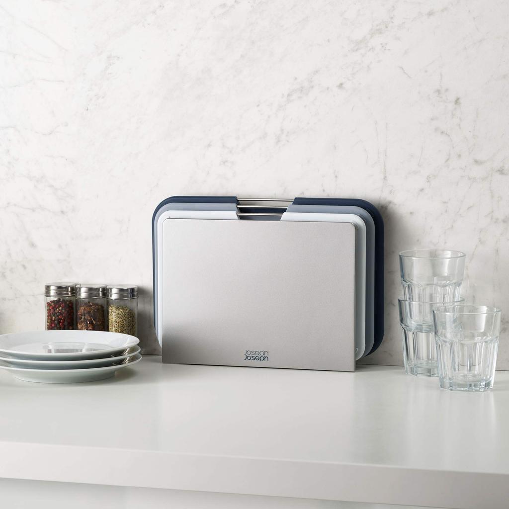 Разделочная доска Joseph Joseph, набор досок, можно мыть в посудомоечной машине, цветовая кодировка для удобства использования, обычная xx 22 серая 60146 (32 6,5 см) [Подлинный продукт]