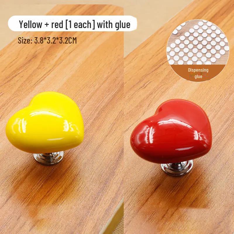Colorful Heart-Shaped Toilet Flush Button Cover
