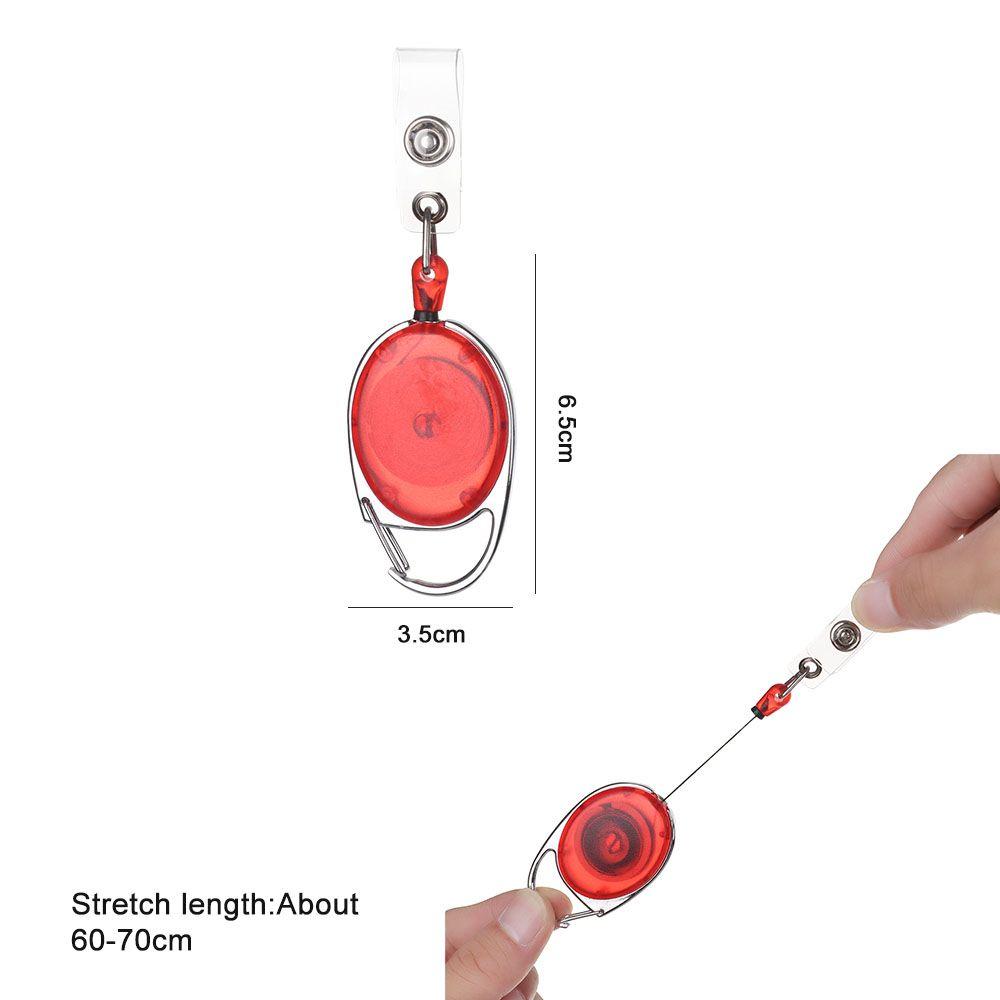 1 шт. Модный прочный зажим для ID-карты с именем, клипса против потери, выдвижное кольцо для ключей, держатель для бейджа, шнурки