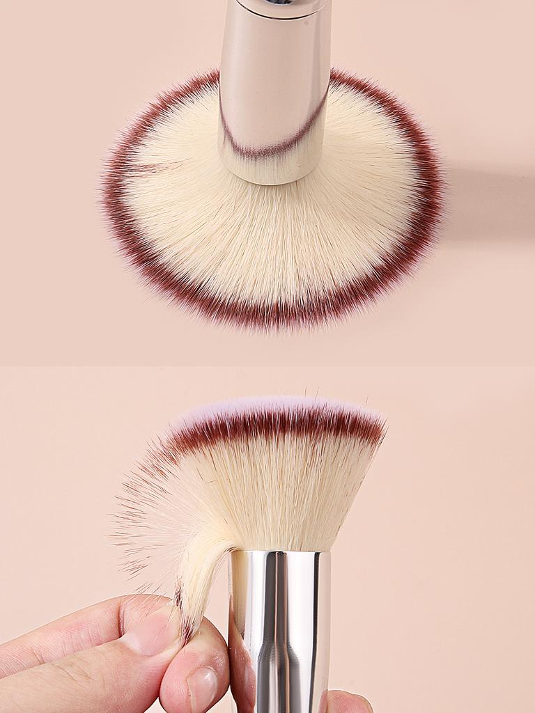 1pcs Flat Head Makeup Brush Soft Bristles Loose Powder Brush Blush Brush HighlightBrush Multifunctional Novice Facial MakeupTool