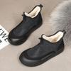 Fashion Platform Cotton Shoes 2025 Winter New Thickened Wool Snow Boots Casual Versatile Non-slip Waterproof Cotton Boots
