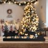 Yousheng Christmas Forest Deer Candle Holder Iron Tree Deer Silhouette Candle Stand Candlestick Home Office Holiday Party Table Centerpiece Decoration