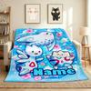 Custom Name Ghostly Friends Flannel Blanket Throw Blanket Soft Warm Sofa Bed home Decor Unique Gift