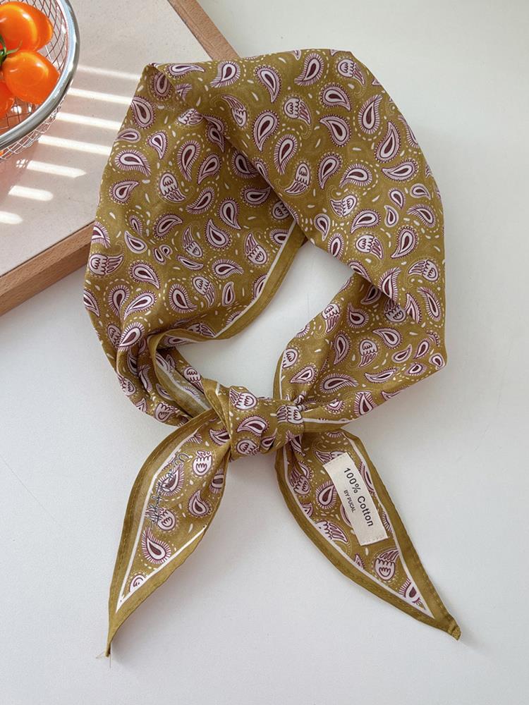 Summer Retro Triangle Headscarf Korean Polka Dot Scarf Kawaii Triangle Scarf Spring Shawl Women's Scarf White Handkerchief NEW
