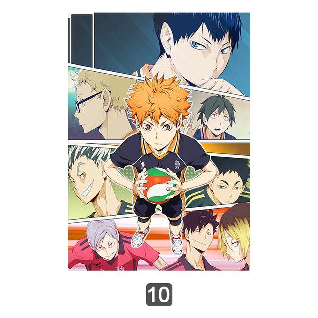 Японское аниме Haikyuu, волейбольный мальчик, мультяшный постер, настенный художественный принт, холст, живопись, фотографии для гостиной, украшение Cuadros