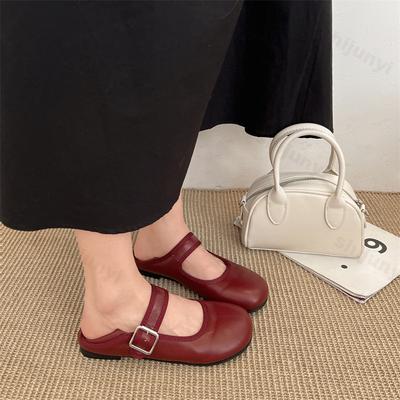 Модные женские ретро туфли на плоской подошве Осень 2025 Новая мода Мэри Джейн Круглый носок Удобные Нескользящие Уличные Повседневные Туфли Zapatos Mujer