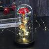 Вечная роза светодиодный цветок из фольги в стеклянной оболочке на День матери свадебные сувениры для подружки невесты на День святого Валентина подарок для девушки