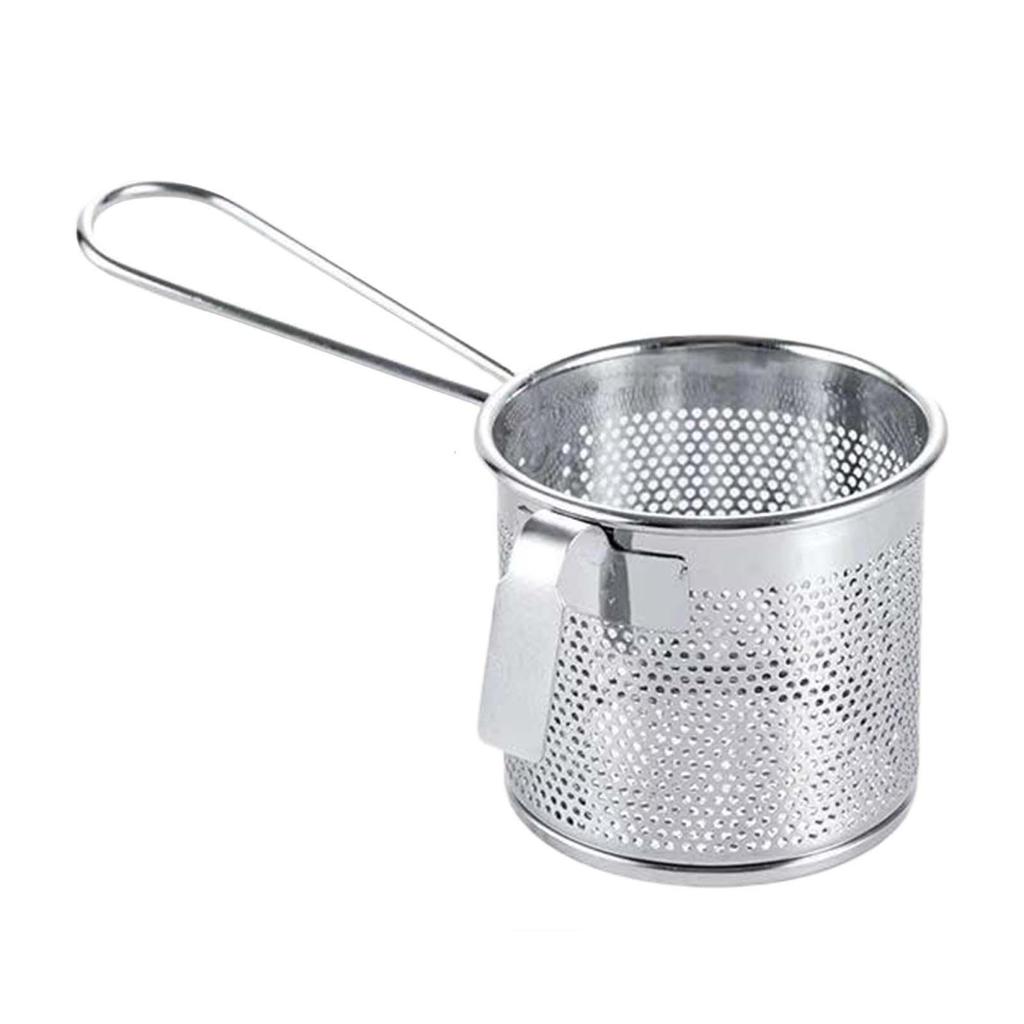 Stainless Steel Pasta Noodle Strainer Mesh Food Strainer for Rinsing Cooking