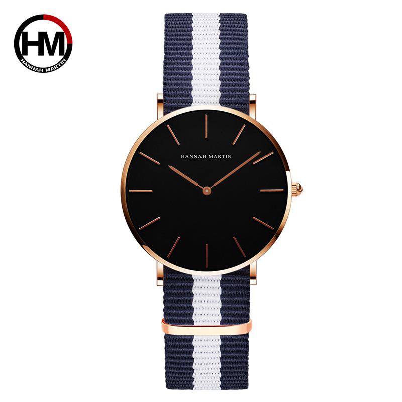 Women's Waterproof Quartz Watch with Leather Strap - Japanese Movement