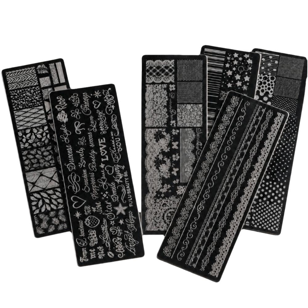 Star & Stripe Nail Stamping Plate Stainless Steel Nail Template Print Tool  for Women