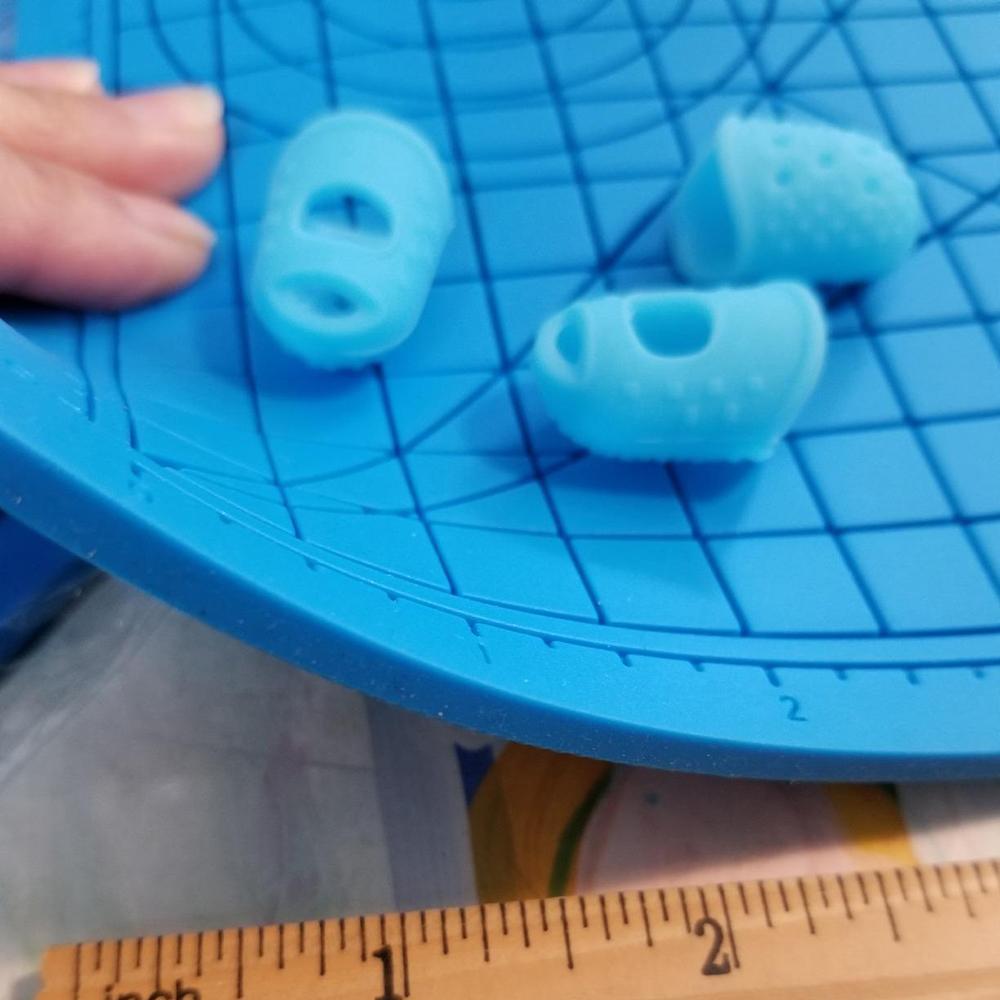 Силиконовый коврик для 3D-печати DIY с 2 защитными накладками на пальцы, инструмент для рисования по шаблону, силиконовая подложка, инструменты для рисования для детей и взрослых