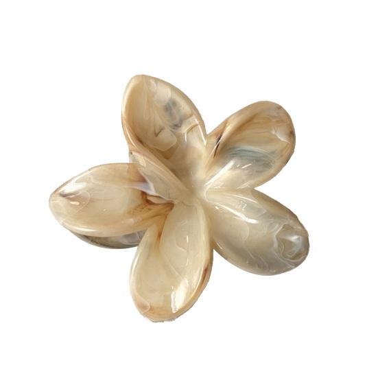 Hair Claw Flower Shape Stable Grip Summer Back Head Hair Clip Vibrant Color Non-Slip Shower Hair Claw Hair