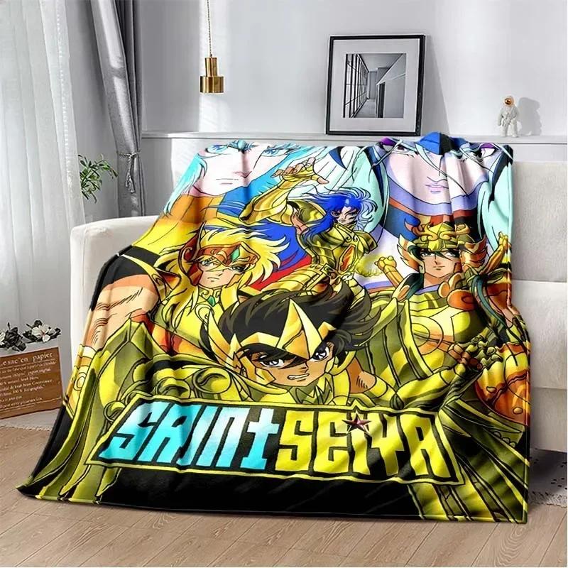3D Ретро Аниме Мультфильм Saint Seiya Фланелевое Одеяло Мягкое Уютное Диван Кровать Дорожное Одеяло Подарок Ребенку на День Рождения