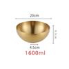 Thick Stainless Steel Fruit Salad Bowls Korean Style Soup Rice Noodle Ramen Bowl Food Mixing Container Box Kitchen Tableware