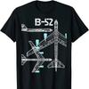 Футболка с изображением стратегического бомбардировщика B-52 Stratofortress ВВС США. Повседневные футболки с коротким рукавом 100% хлопок Свободный топ Размеры S-3XL - Я...