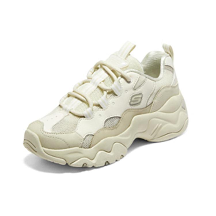 (WMNS) Skechers DLites 3.0 'White Beige' Women's 896008-NAT