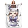 Мем Золотой Корабль Чиби Из Uma Musume Pretty Derby Плед Покрывало для Дивана 50x60 Дюймов Пледы и Покрывала Разных Размеров