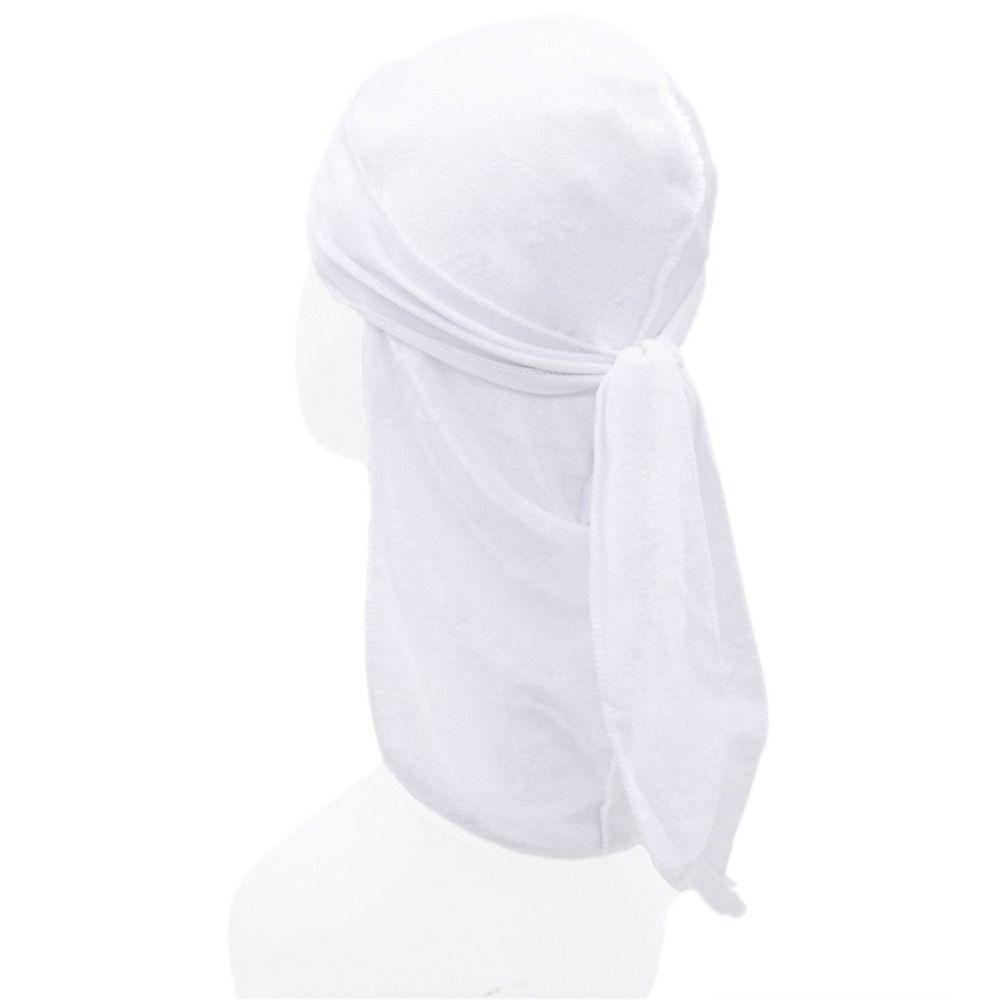 Бархатная пиратская шапка Durag, предварительно завязанный детский тюрбан, хиджаб, эластичная повязка на голову для мальчика