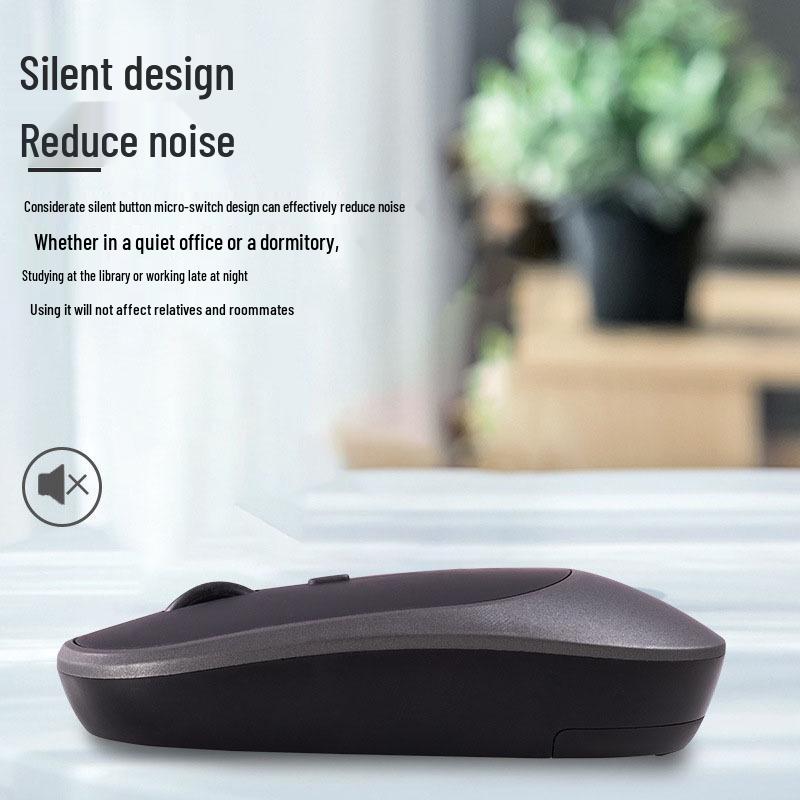 Перезаряжаемая Bluetooth-мышь с двойным режимом для планшета и ноутбука: Беспроводная связь 2,4 ГГц для офиса и дома