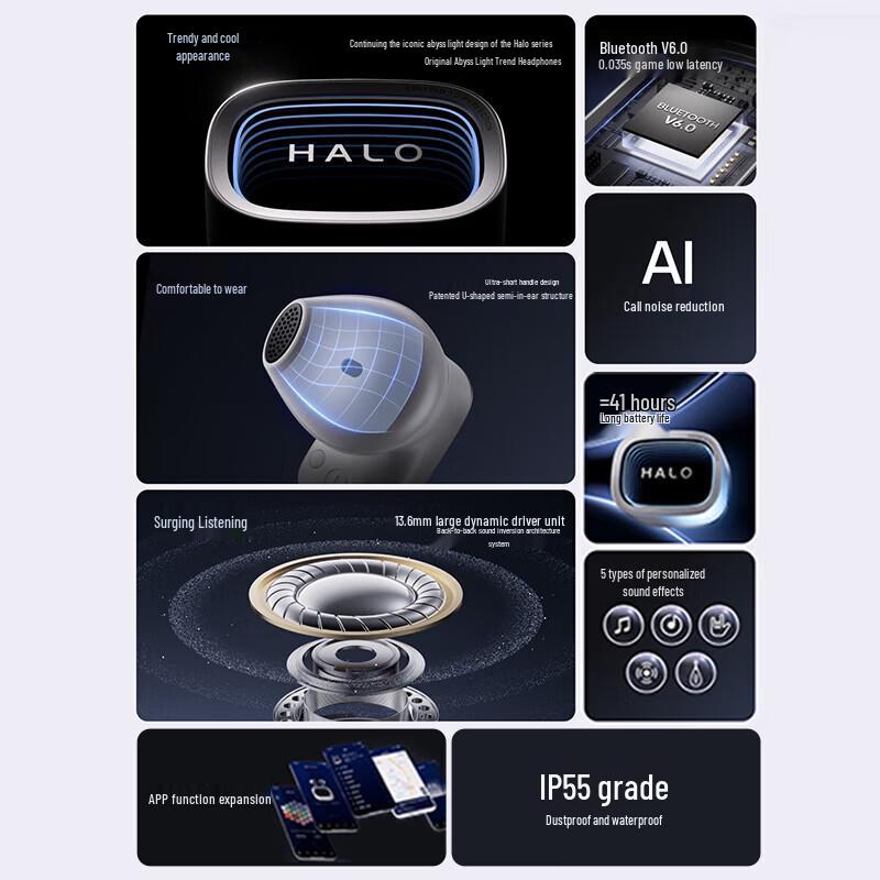 Edifier Halo Buds Semi-in-ear Bluetooth Earbuds with RGB Lighting