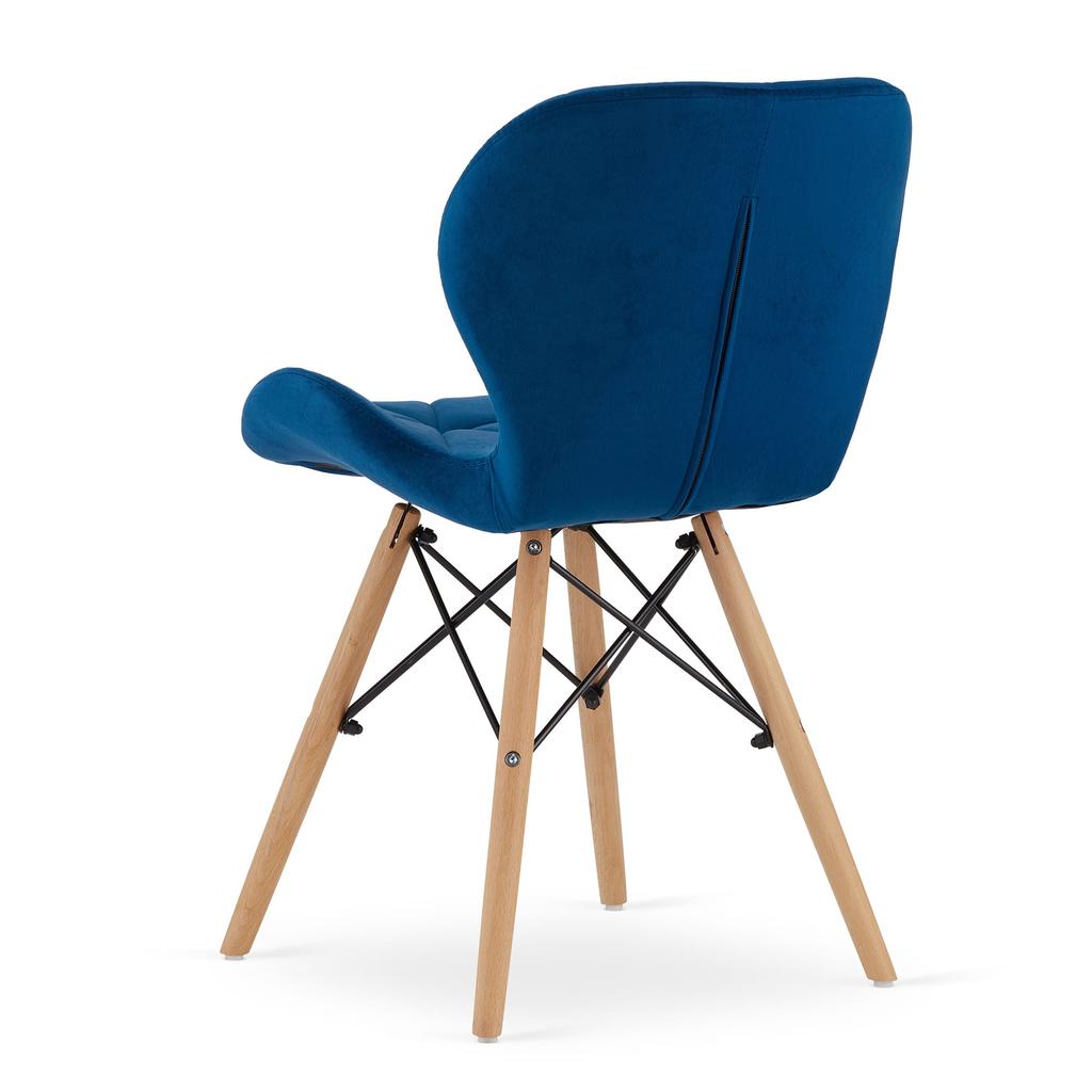 LAGO Velvet chair - navy blue x 1