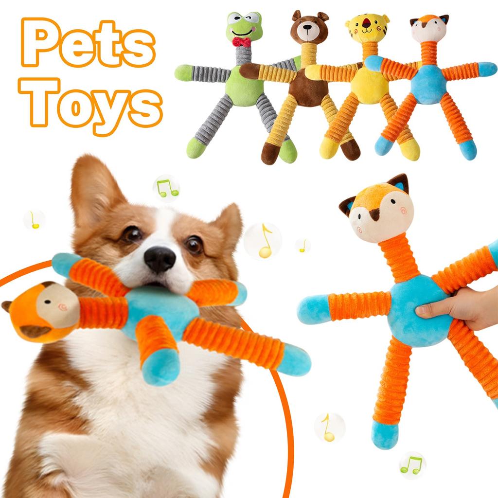 Новая игрушка для собак, плюшевый звук для жевания, пищалка, скрипучие звуки скрежета зубов, интерактивная обучающая игрушка для щенков