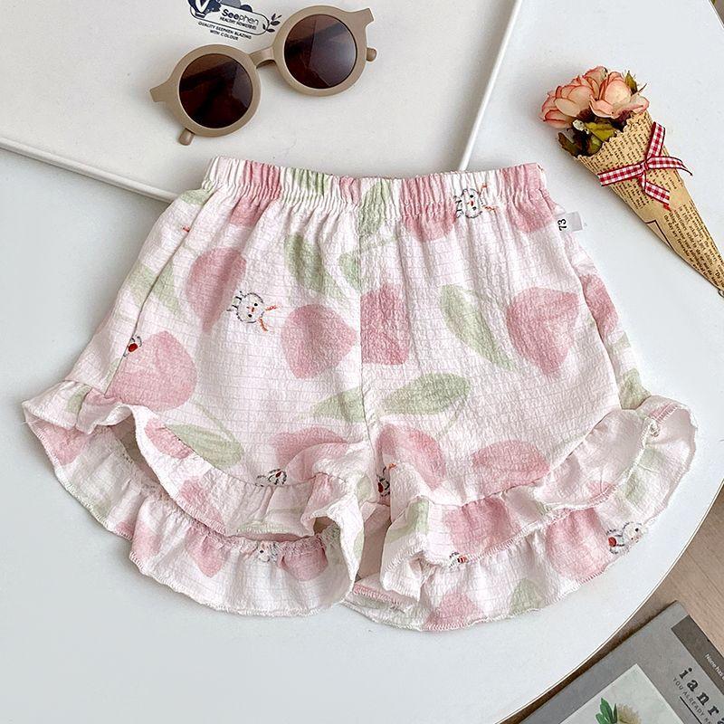 Girls' Summer Shorts Children's Baby's New Loose Outer Pants Lace Thin Design