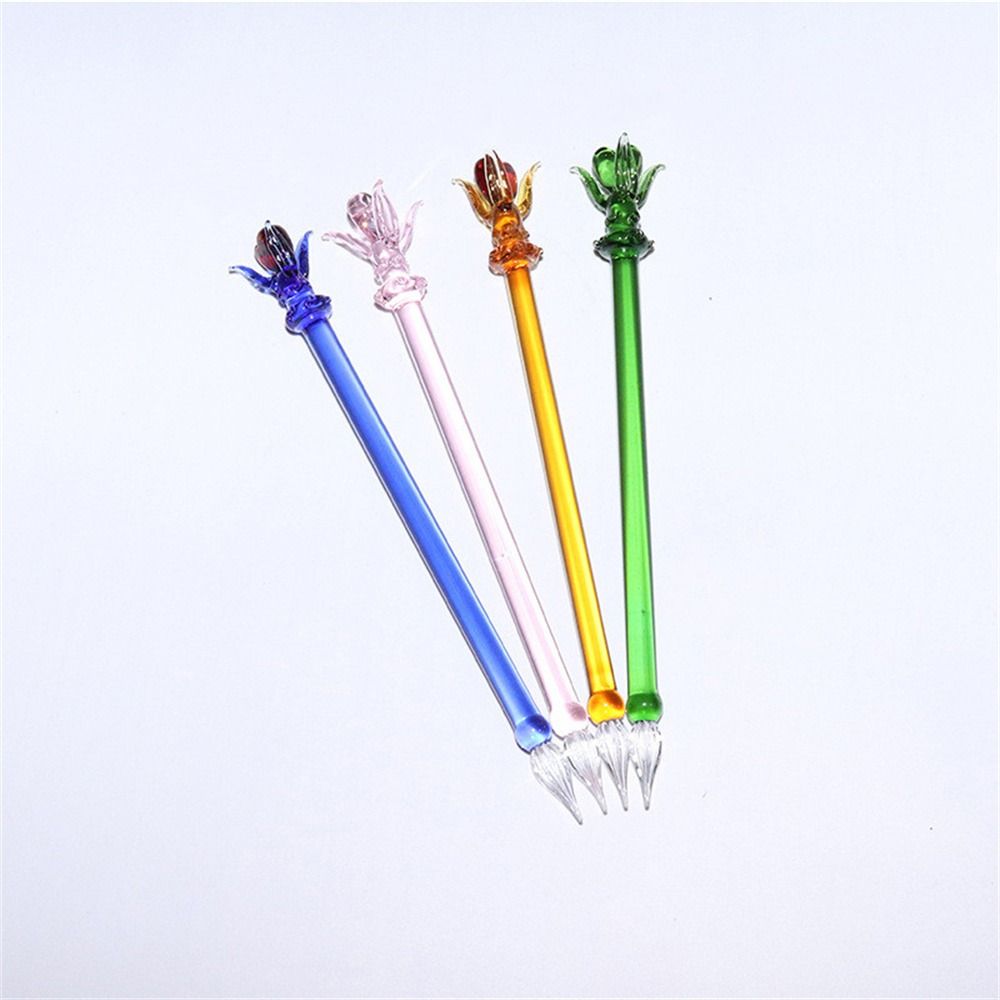 Перьевые ручки для письма, ручка с чернилами для подписи, стеклянная ручка, стеклянная ручка, погружаемая в стекло, ручка-капельница