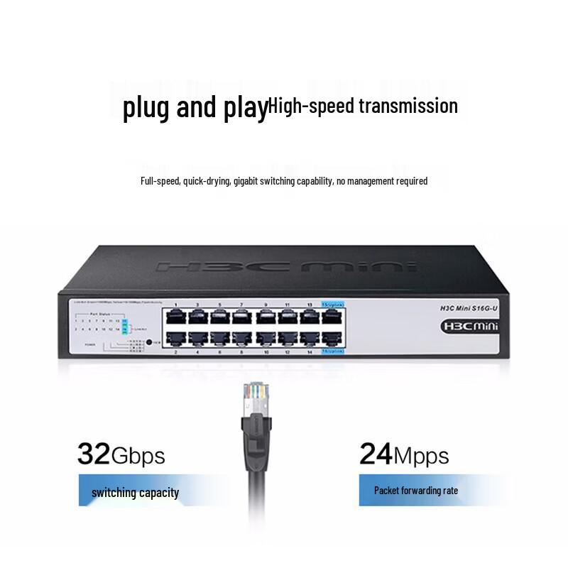 H3C 16-Port Gigabit Unmanaged Ethernet Switch