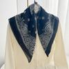Breathable Cotton Square Scarf Korean Small Scarves Elegant Cashew Nut Print Silk Scarf  Vacation