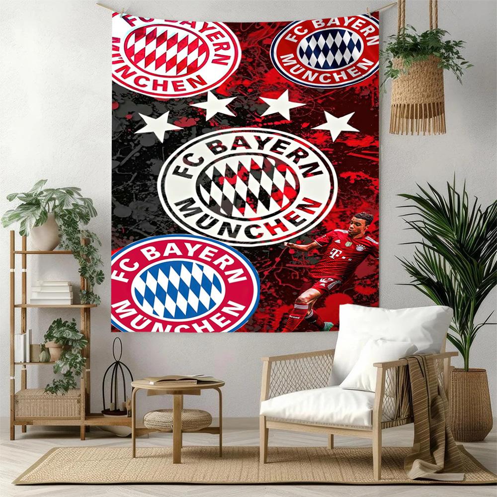 Bayern Munich Wall Decor Tapestry Art For Pet Memorial Birthdaywedding Party Backdrop Family Gift