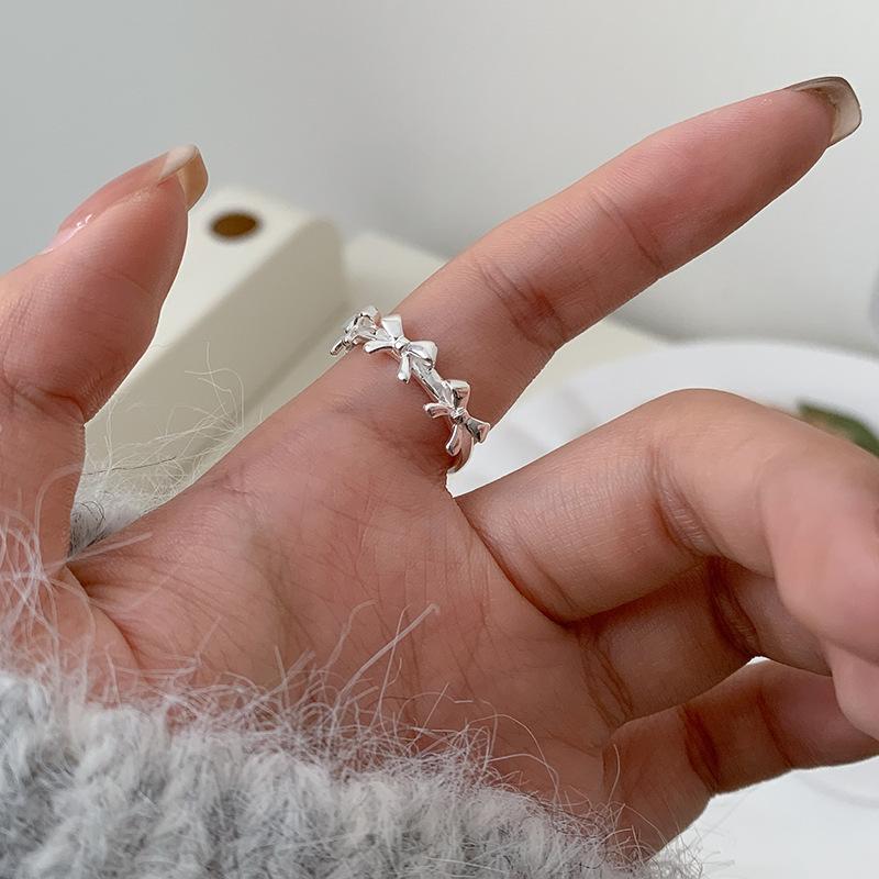 Кольцо-бант Модный корейский дизайн Кольцо на указательный палец Аксессуары для подруг Модное кольцо в стиле легкой роскоши