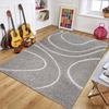 Modern Abstract Swirl Line Area Rug, Soft Wavy Pattern Floor Mat for Living Room Bedroom, Washable Non-Slip Home Decor Carpet