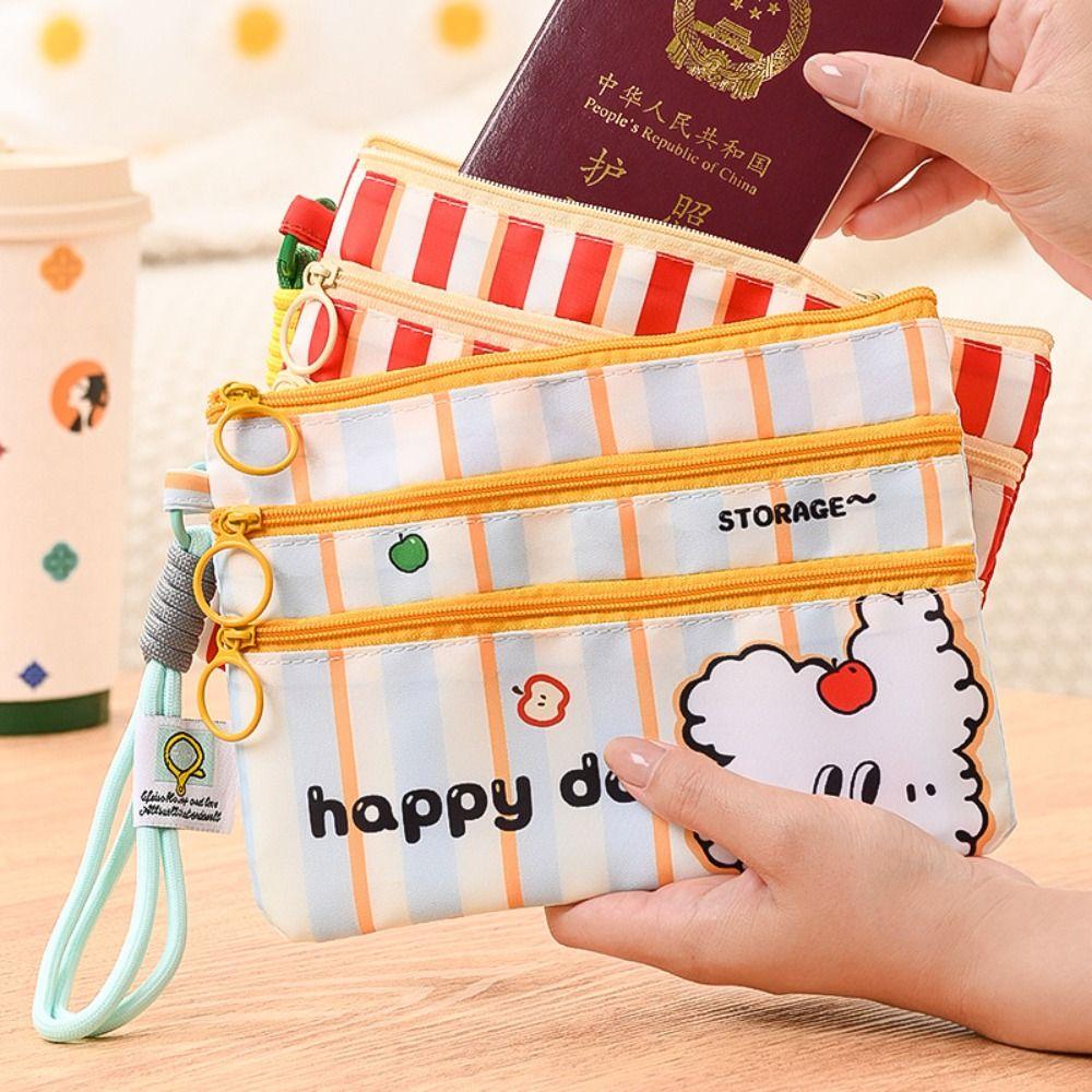 3 Layer Portable Passport Bag Multiple Card Slots Travel Storage Passport Clip Licenses