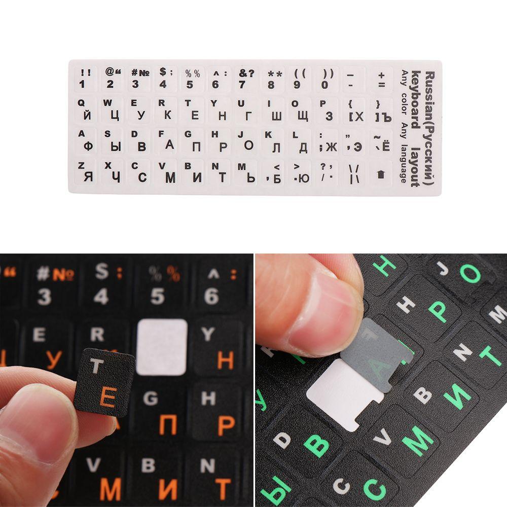 Waterproof Laptop Frosted Notebook Keypad Keyboard Stickers Russian Letters Cover Sticker