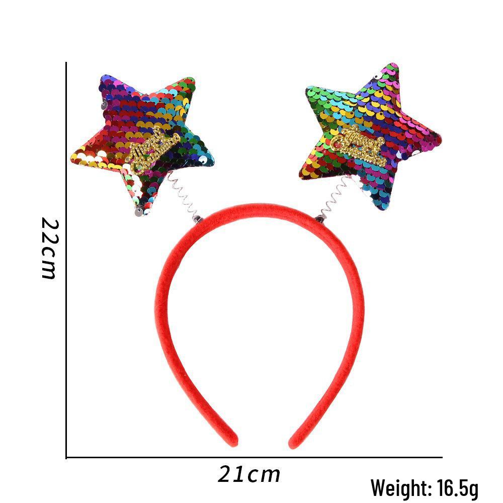 Festive Christmas Headband: Santa Claus, Reindeer & Tree Antler Headpiece for Holiday Parties