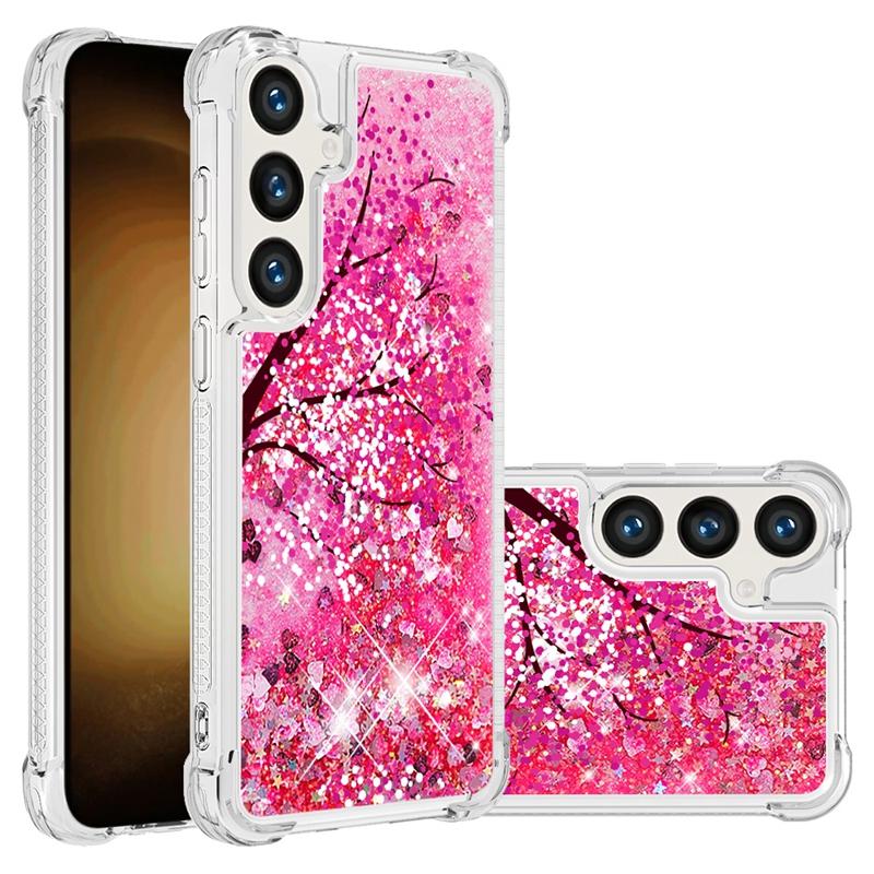 Чехол s24 fe на Для Funda Samsung Galaxy S24 FE Чехол Блестящий Динамичный Жидкий Чехол Для Samsung S 24 Ultra S24+ S24FE Чехлы Coque