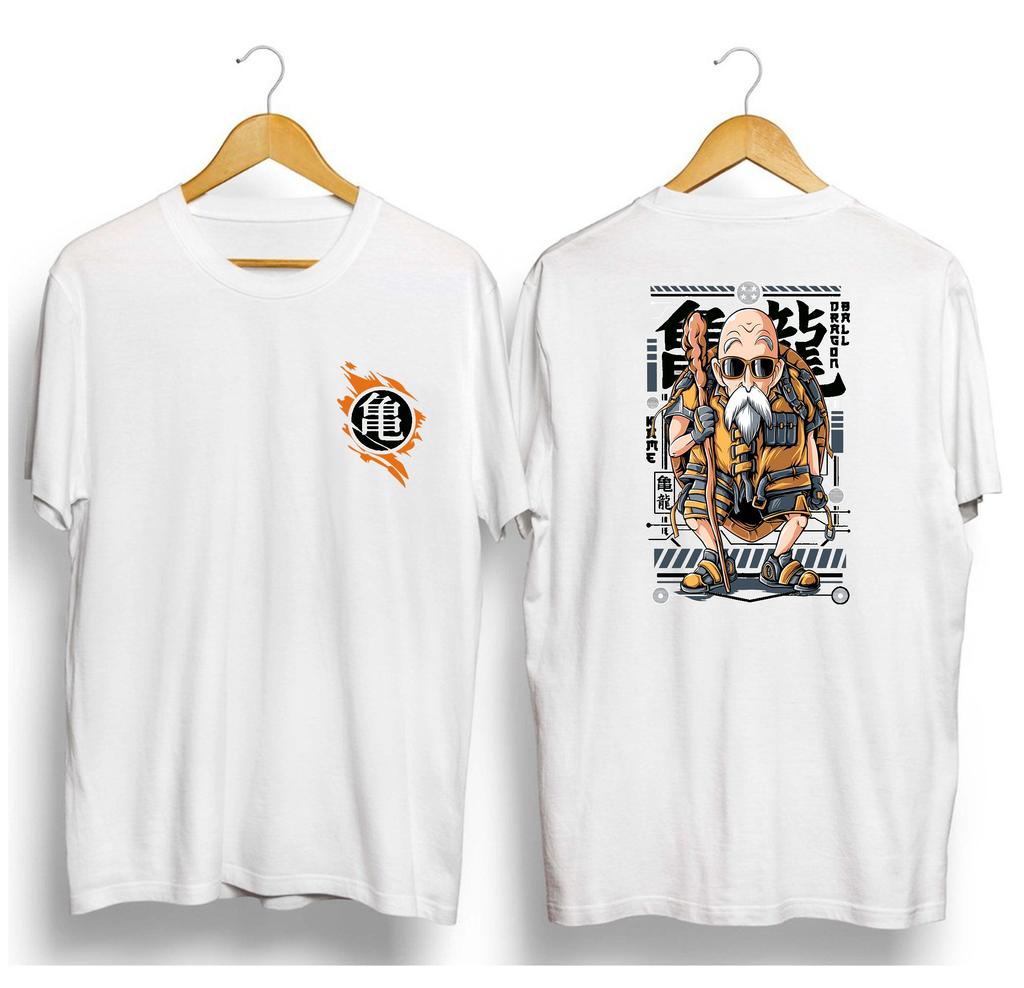 Dragon Ball Мастер Роши Печатная Мужская Женская Летняя Футболка Повседневная Спортивная Фитнес Свободная Оверсайз Удобная Хлопковая Короткий Рукав