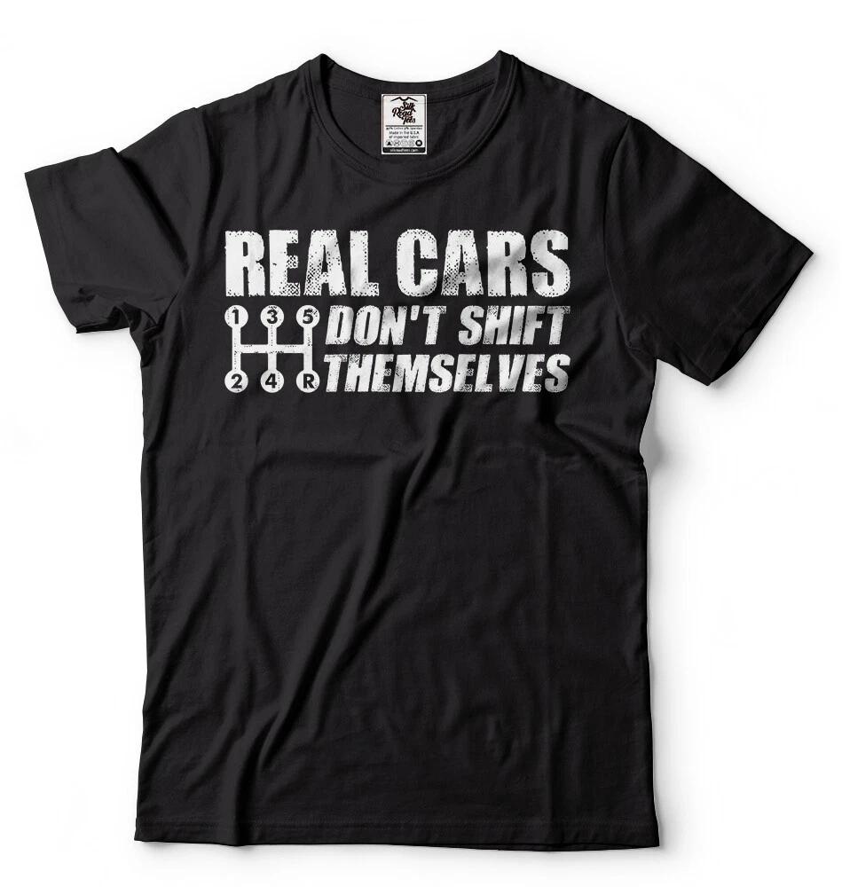 Manual Shift Drive T-shirt Car Lover T-shirt Mens Funny T-shirt Stick Shift Tee