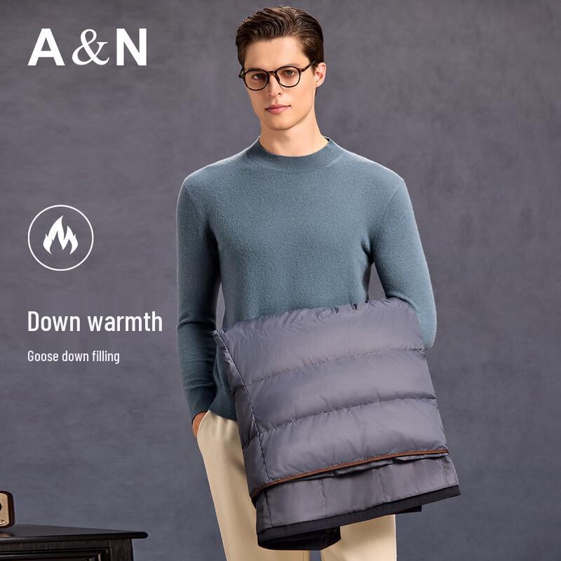 Antonio Men's Business Classic Removable Liner 90% Goose Down Jacket