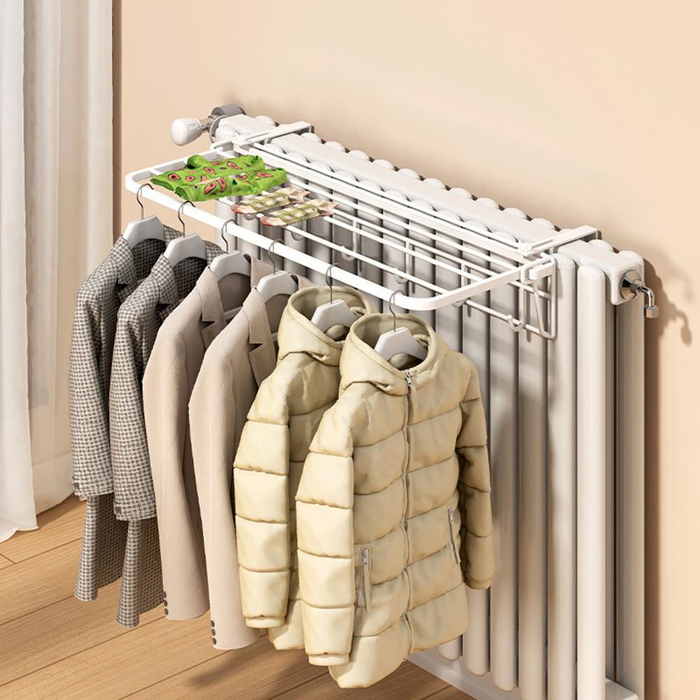 For Heating Radiator Towel Rail 35cm Iron Hanging Rack for Towels Bathrobes and Bathroom Storage Space Saving and Sturdy