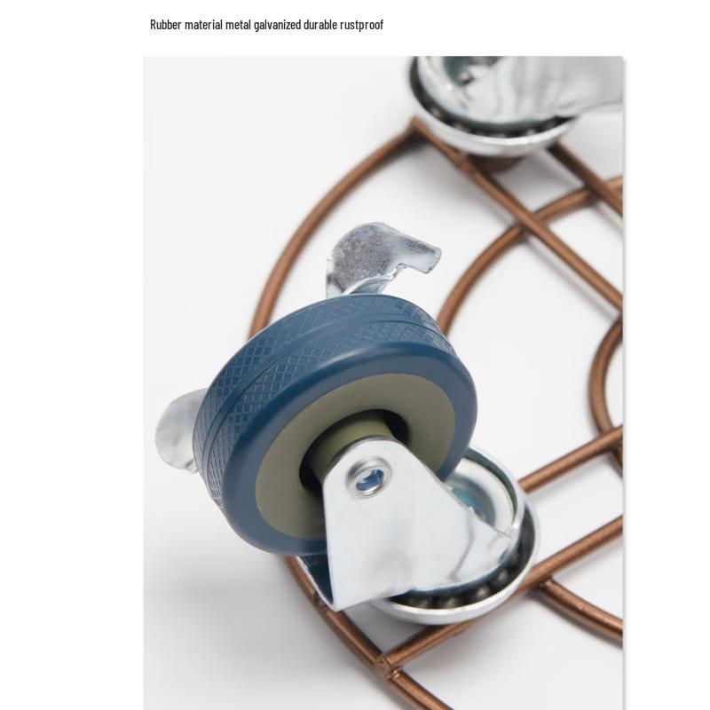 Thickened Round Mobile Flower Pot Stand with Brakes