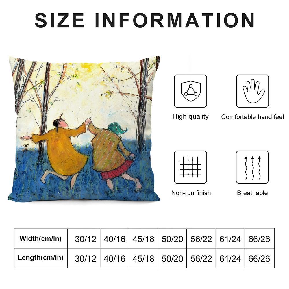 Подушка с чехлом Sam Toft Art Ультрамягкая, приятная для кожи ткань Облачный комфорт и скрытая молния