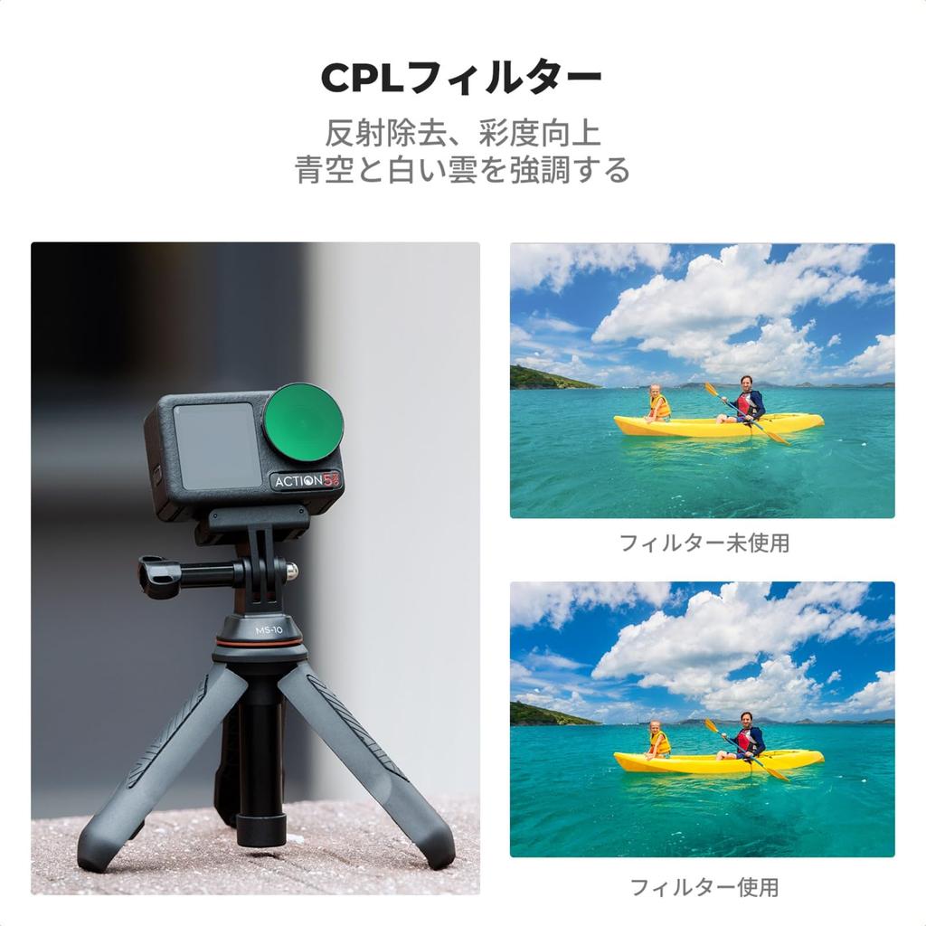 Concept CPL Filter Set for DJI Osmo Action PRO PL Filter Polarizing Filter Lens Protection AGC Optical Glass High Transmittance Protect Filter