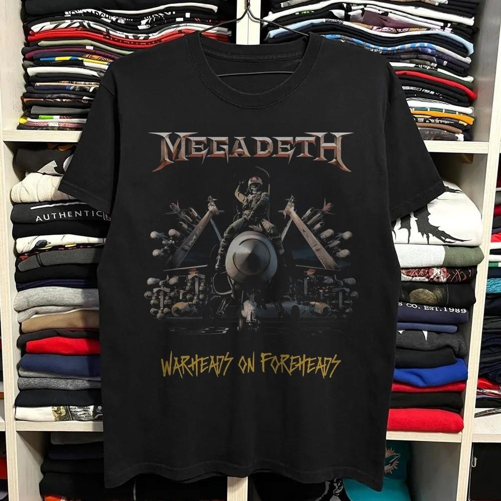 New Megadeth Warheads Heavy Metal Music Band Black Cotton Tshirt Size S5XL Unisex T-Shirt