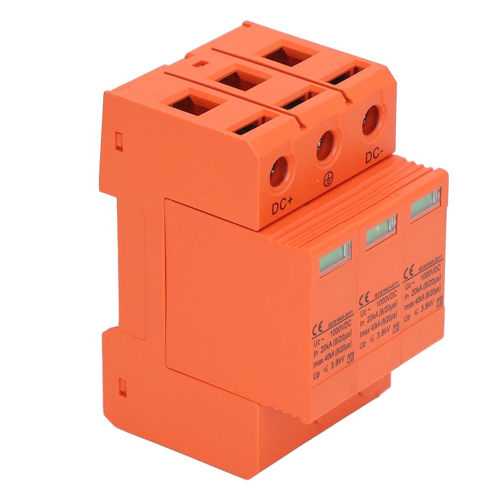 Защита от импульсных перенапряжений постоянного тока Визуальное окно Защита от перегрева Быстрое реагирование Устройство защиты от импульсных перенапряжений для фотоэлектрических систем 3P 40кВ 1000В