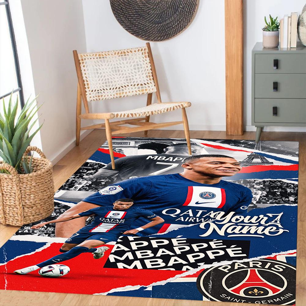 Mbappe Customize Text Area Rug Perfect For Hallway Dormitory Decorate Room Study Room Antislip Carpet Anime Office Decor Wedding Party Gift