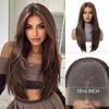 HAIRCUBE 13x6 Парик с кружевной передней частью для женщин Светло-русый Коричневый Слоистый До плеч Прямой Кружевной парик Естественная линия роста волос для ежедневного использования Вечеринки