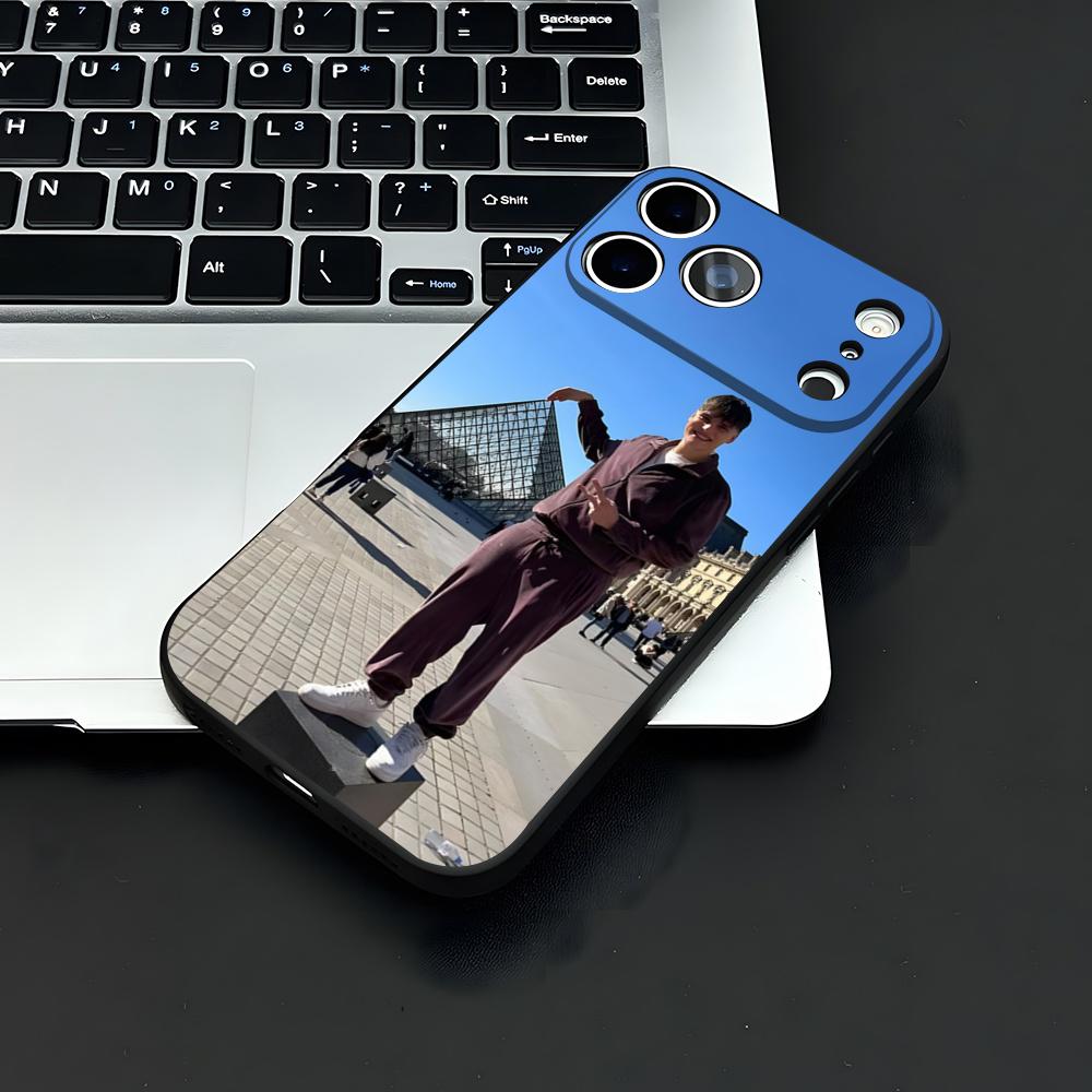 Чехол для телефона RAPPER K-Kid Yugi Для IPhone 17 Air 16 E Pro Max 15 14 13 Mini 12 Pro 11 Max Plus Черный Мягкий