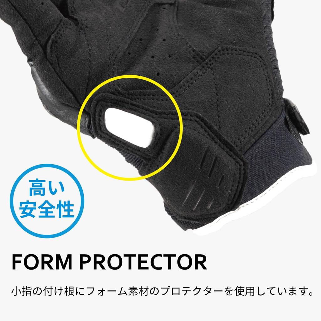 RS TAICHI Motorcycle Riding Gloves Mesh Breathable Touch Panel Compatible Protector Carbon Velocity Mesh Gloves RST444 XL Spring/Summer Built-in